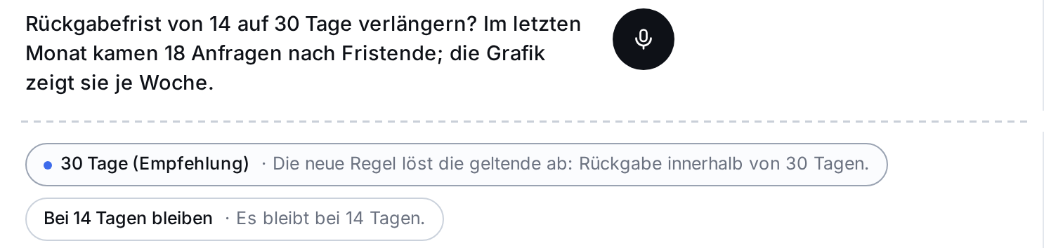 Klickfrage des Kundenservice: Rückgabefrist von 14 auf 30 Tage, Gilt ab jetzt oder Bei 14 Tagen bleiben