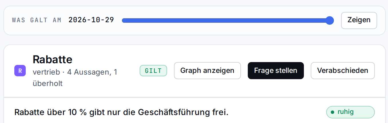 Regelwerk, Sache Rabatte: Rabatte über 10 % gibt nur die Geschäftsführung frei